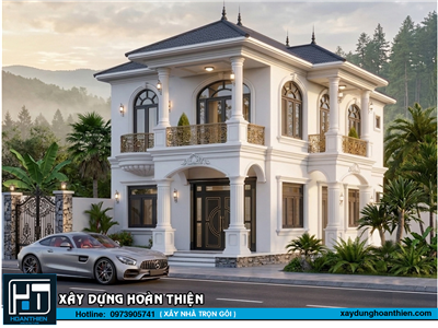 Mẫu biệt thự 2 tầng tân cổ điển đẹp đẳng cấp